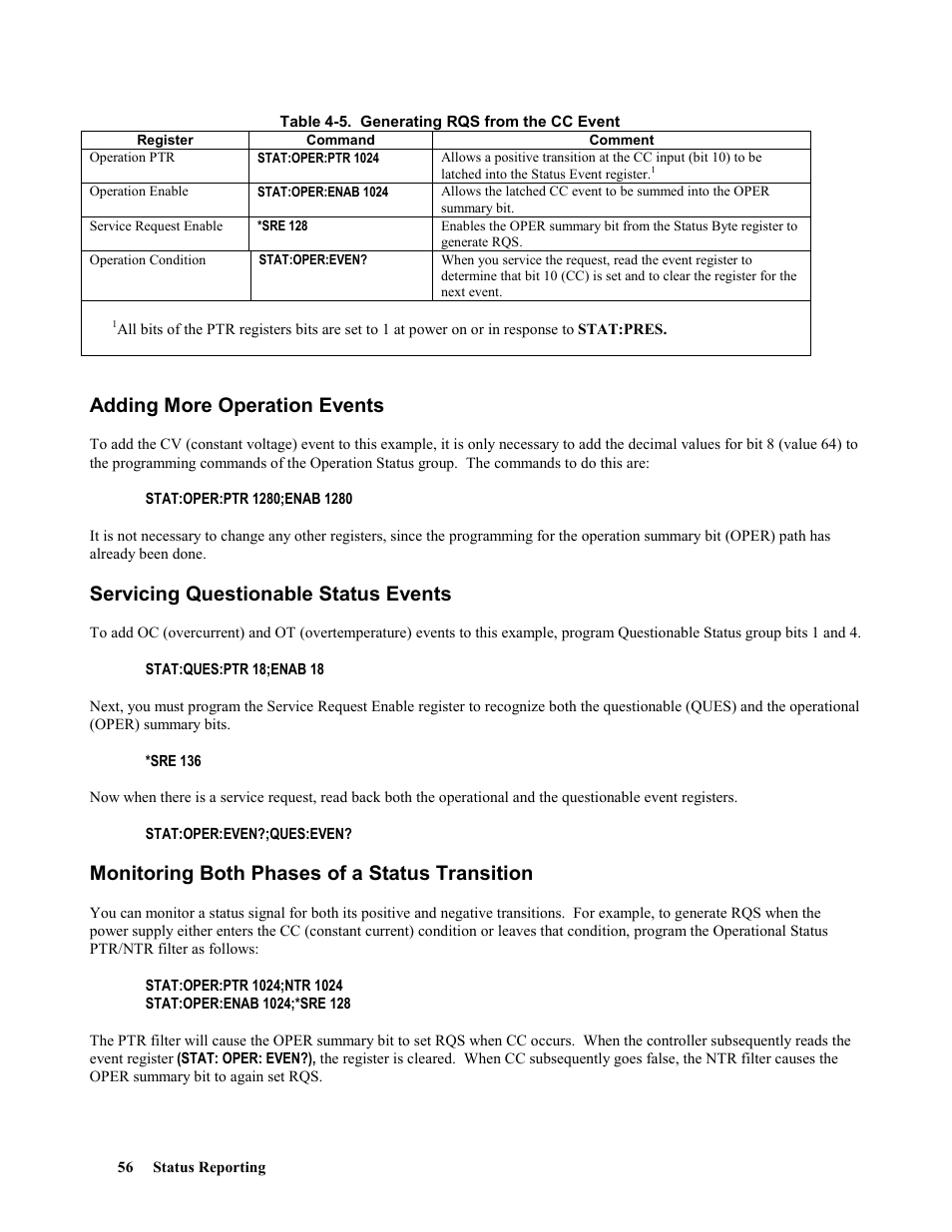 Adding more operation events, Servicing questionable status events, Monitoring both phases of a status transition | Agilent Technologies 664xA User Manual | Page 56 / 70