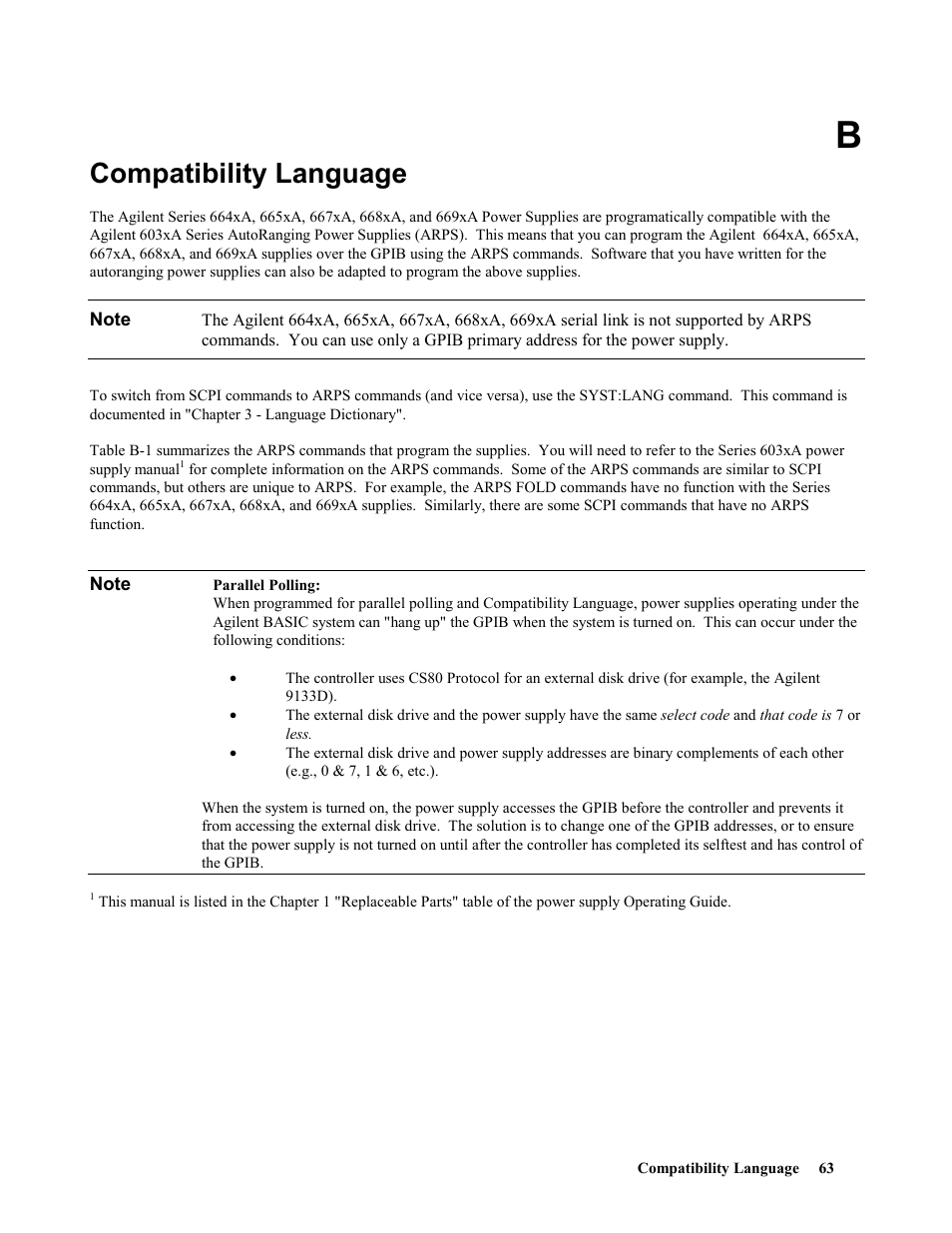 Compatibility language | Agilent Technologies 664xA User Manual | Page 63 / 70