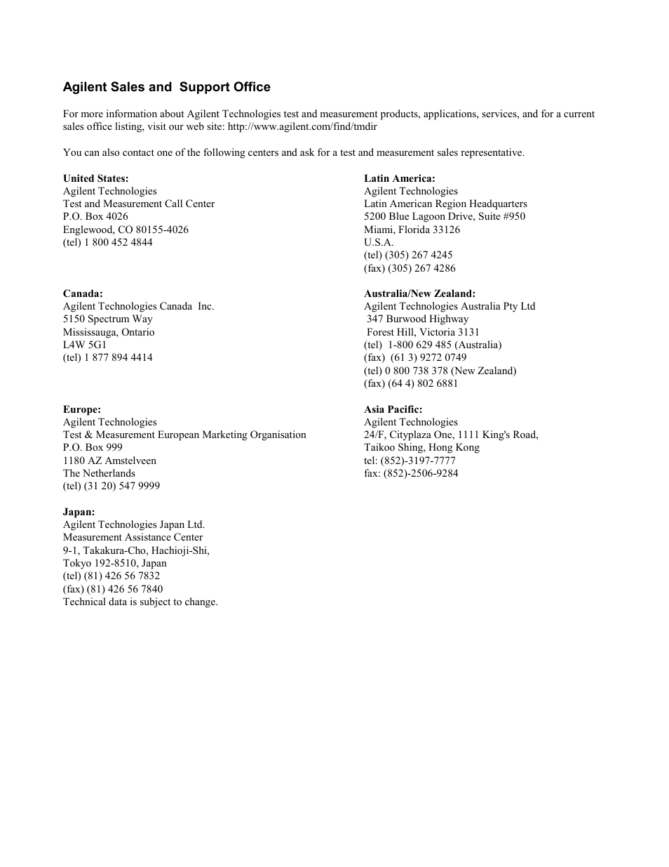 Agilent Technologies 664xA User Manual | Page 70 / 70
