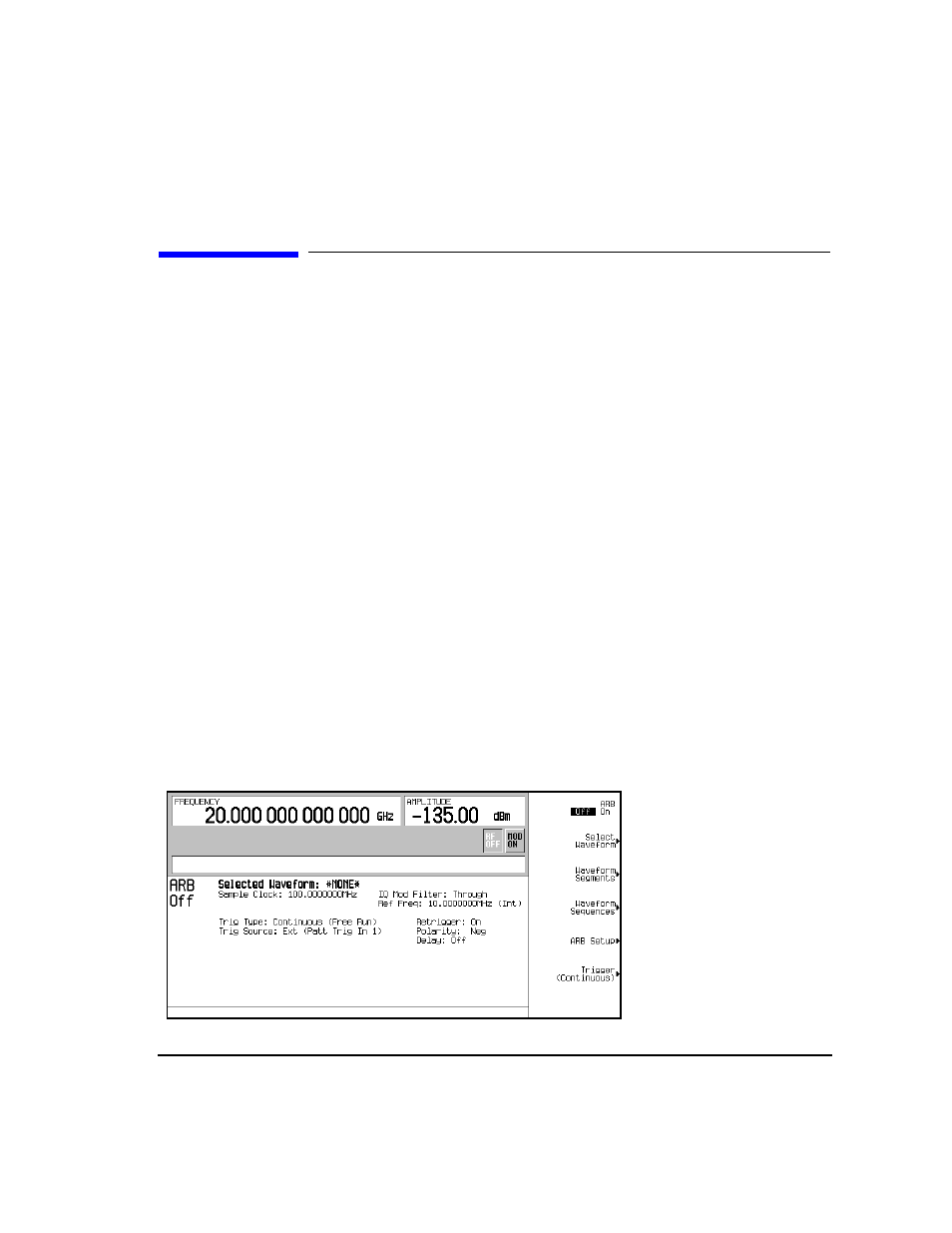 Using the dual arb waveform player, Accessing the dual arb player | Agilent Technologies E8247C PSG CW User Manual | Page 109 / 220