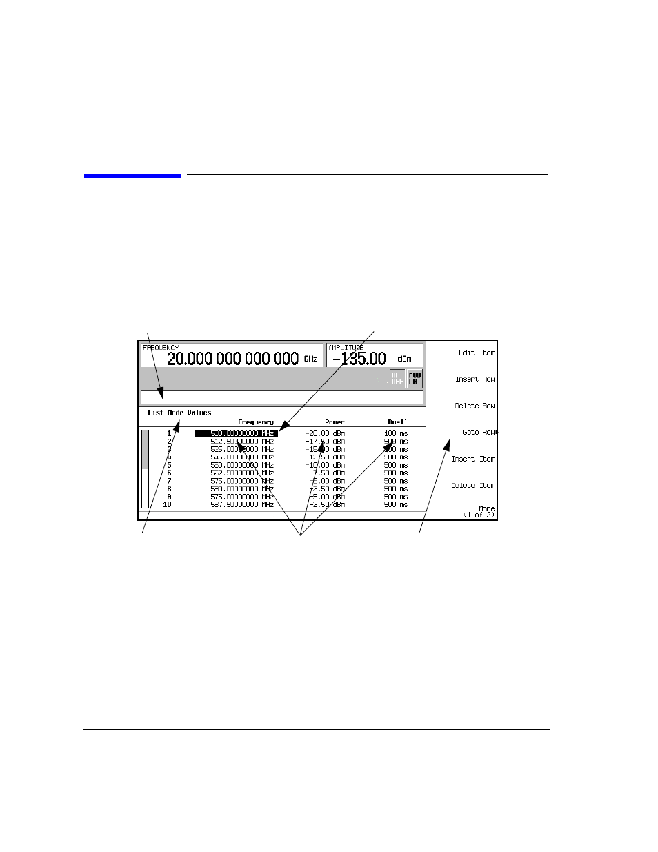 Using table editors | Agilent Technologies E8247C PSG CW User Manual | Page 36 / 220