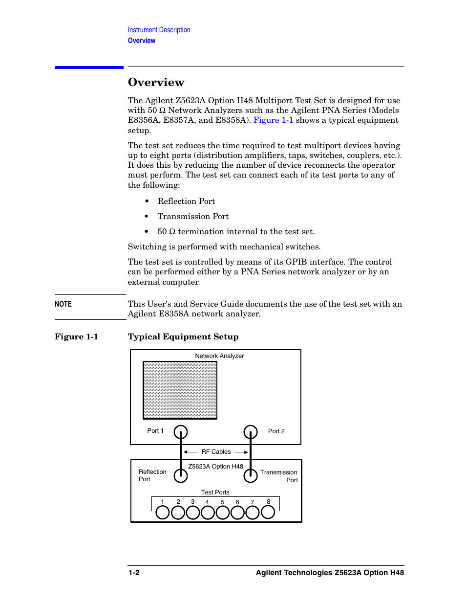 Overview | Agilent Technologies Option H48 Multiport Test Set Z5623A User Manual | Page 10 / 138