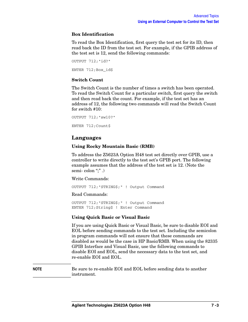 Languages | Agilent Technologies Option H48 Multiport Test Set Z5623A User Manual | Page 115 / 138