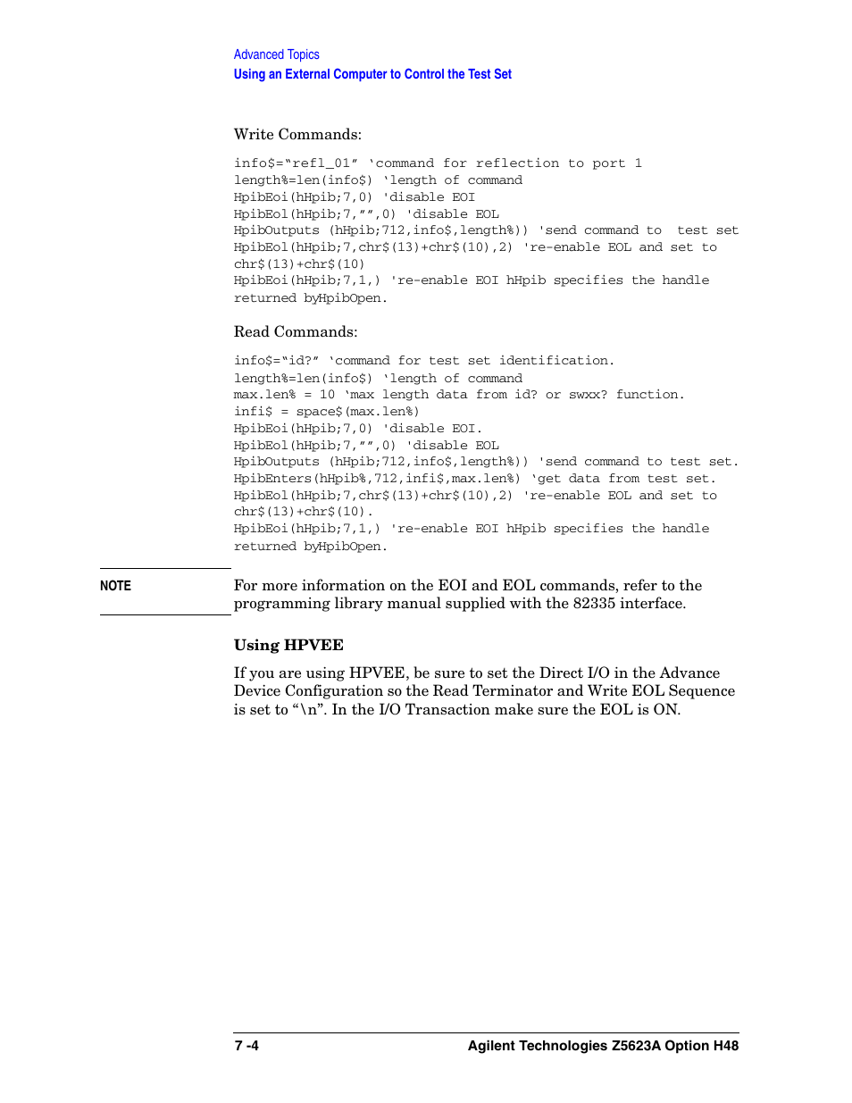 Agilent Technologies Option H48 Multiport Test Set Z5623A User Manual | Page 116 / 138