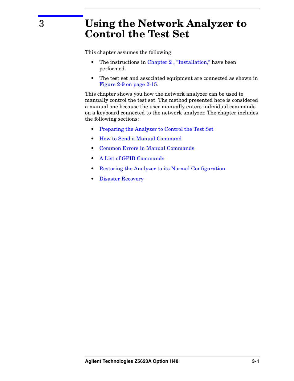 Using the network analyzer to control the test set | Agilent Technologies Option H48 Multiport Test Set Z5623A User Manual | Page 33 / 138