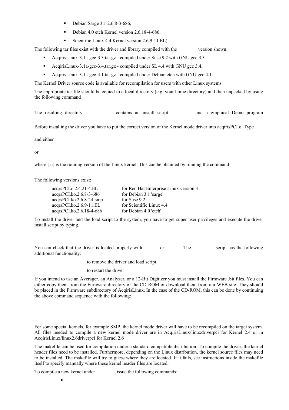 Kernel mode driver compilation | Agilent Technologies DC152 User Manual | Page 21 / 55