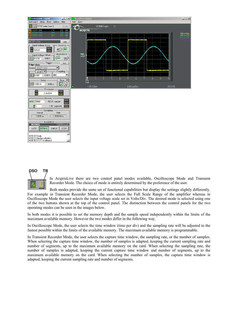 Control panel and functions, Control panel mode | Agilent Technologies DC152 User Manual | Page 39 / 55