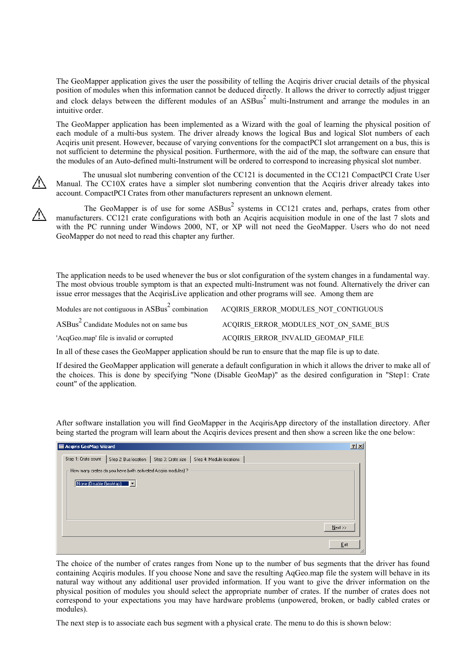 Running the geomapper application, Who needs a geographical map of modules, When should the geomapper application be used | How to run geomapper, Ter 5 | Agilent Technologies DC152 User Manual | Page 50 / 55