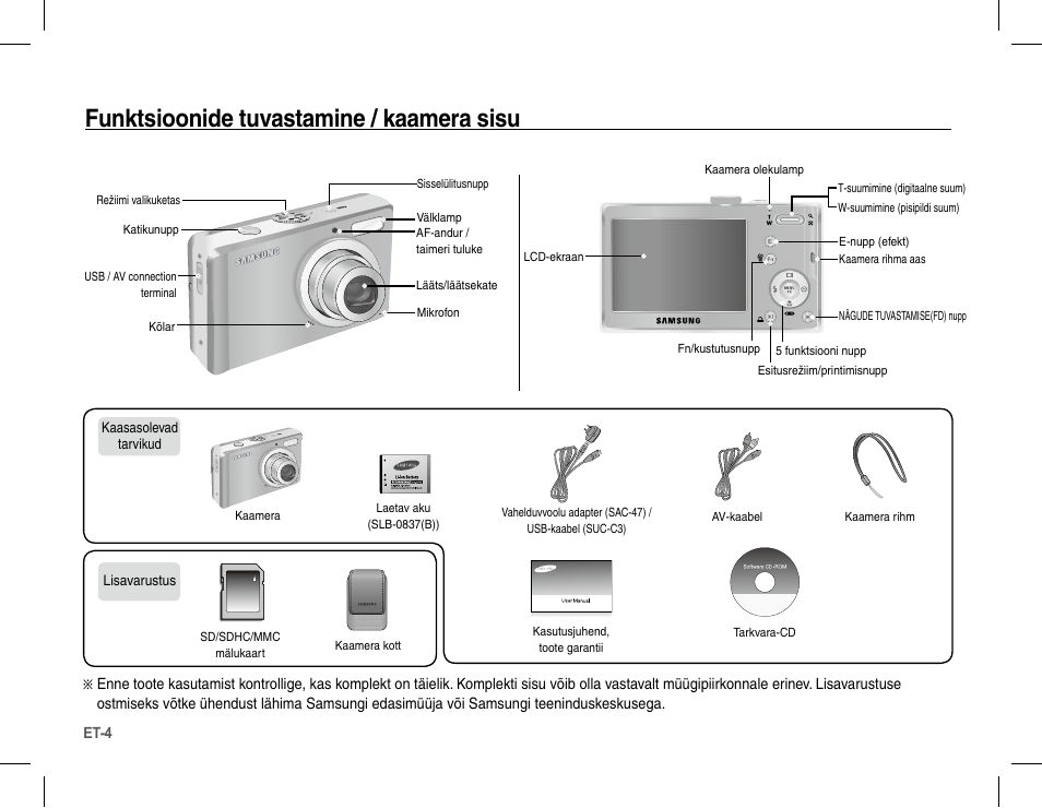 Funktsioonide tuvastamine / kaamera sisu | Samsung L201 User Manual | Page 133 / 146