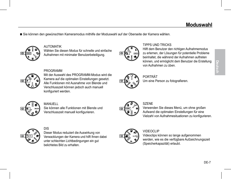 Moduswahl | Samsung L201 User Manual | Page 24 / 146