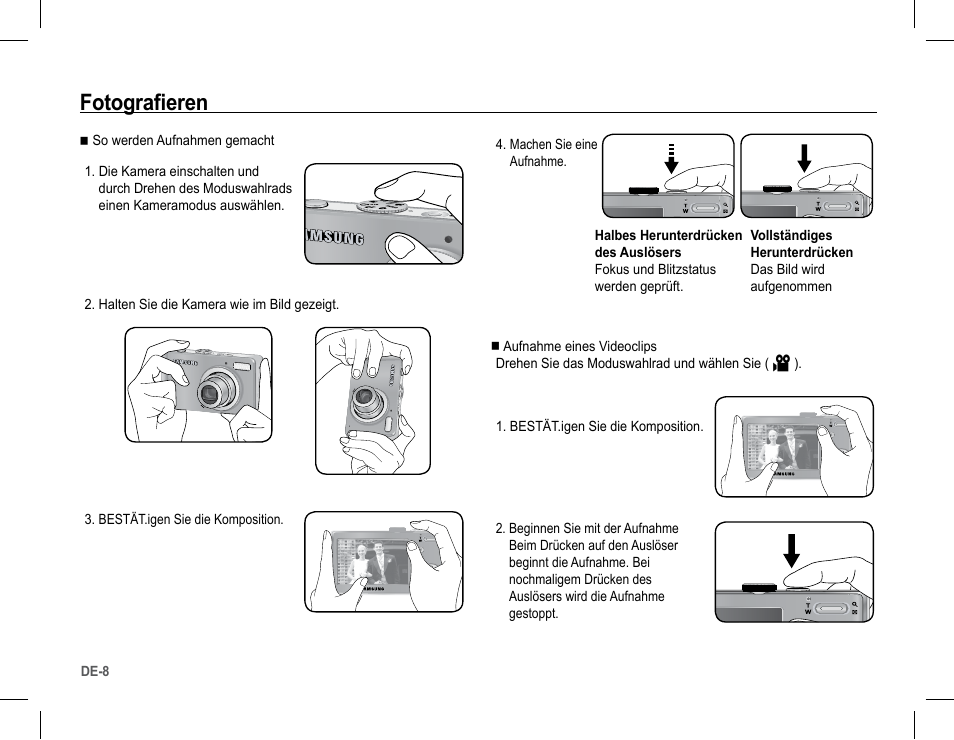 Fotografieren | Samsung L201 User Manual | Page 25 / 146