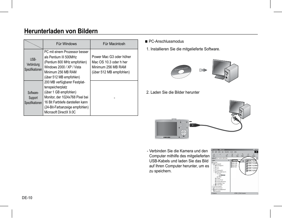 Herunterladen von bildern | Samsung L201 User Manual | Page 27 / 146