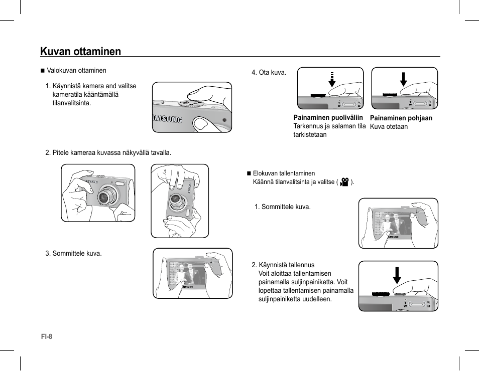 Kuvan ottaminen | Samsung L201 User Manual | Page 41 / 146