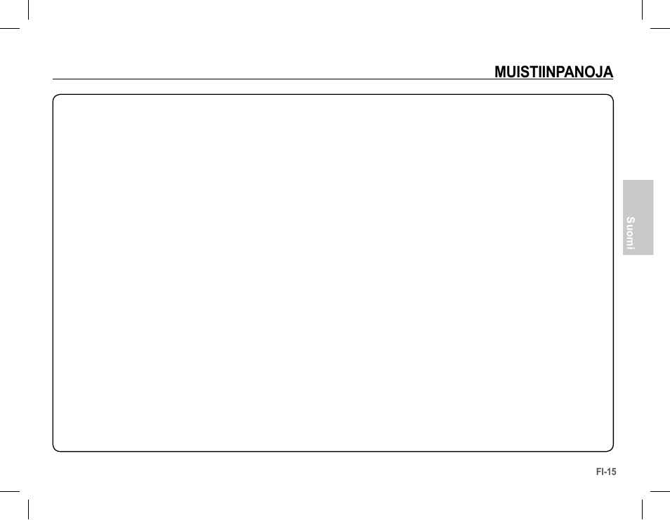Muistiinpanoja | Samsung L201 User Manual | Page 48 / 146