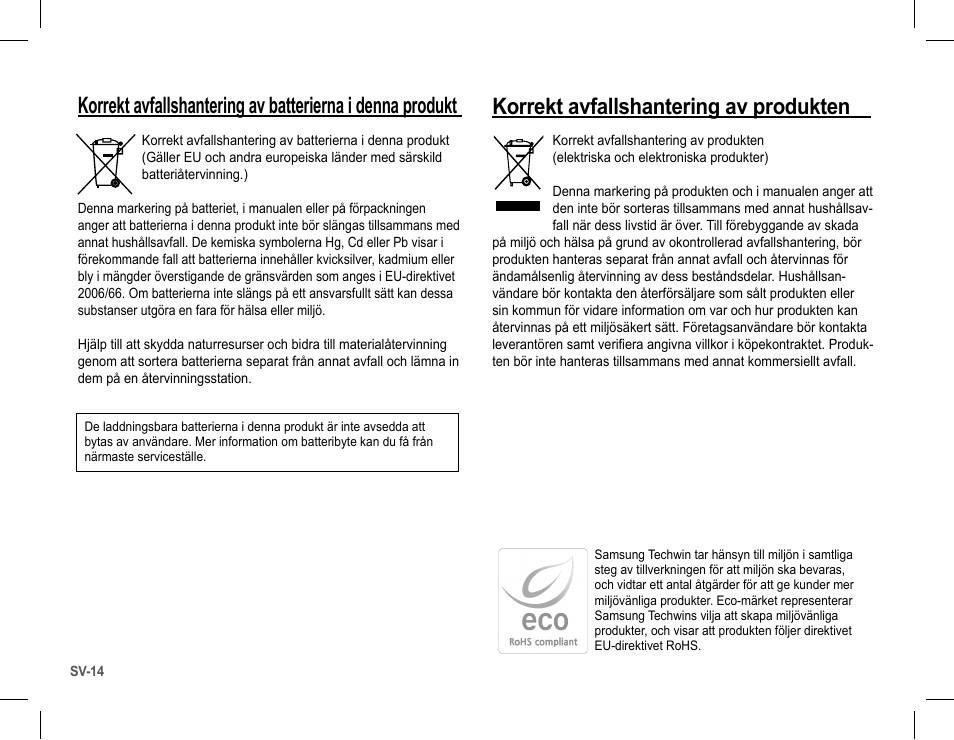 Korrekt avfallshantering av produkten | Samsung L201 User Manual | Page 63 / 146