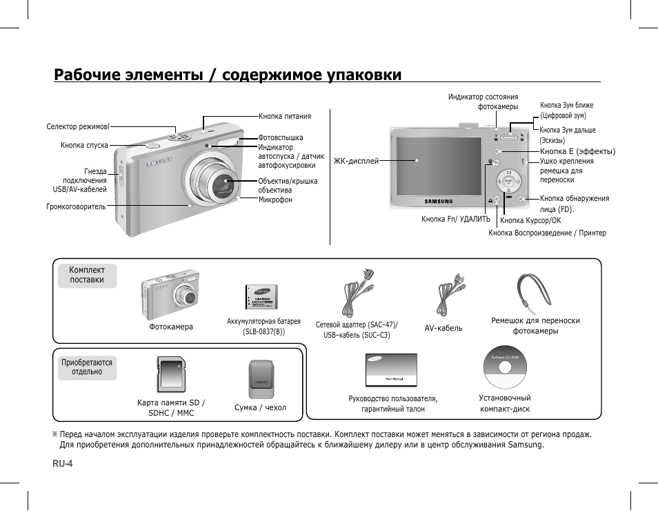 Рабочие элементы / содержимое упаковки | Samsung L201 User Manual | Page 85 / 146