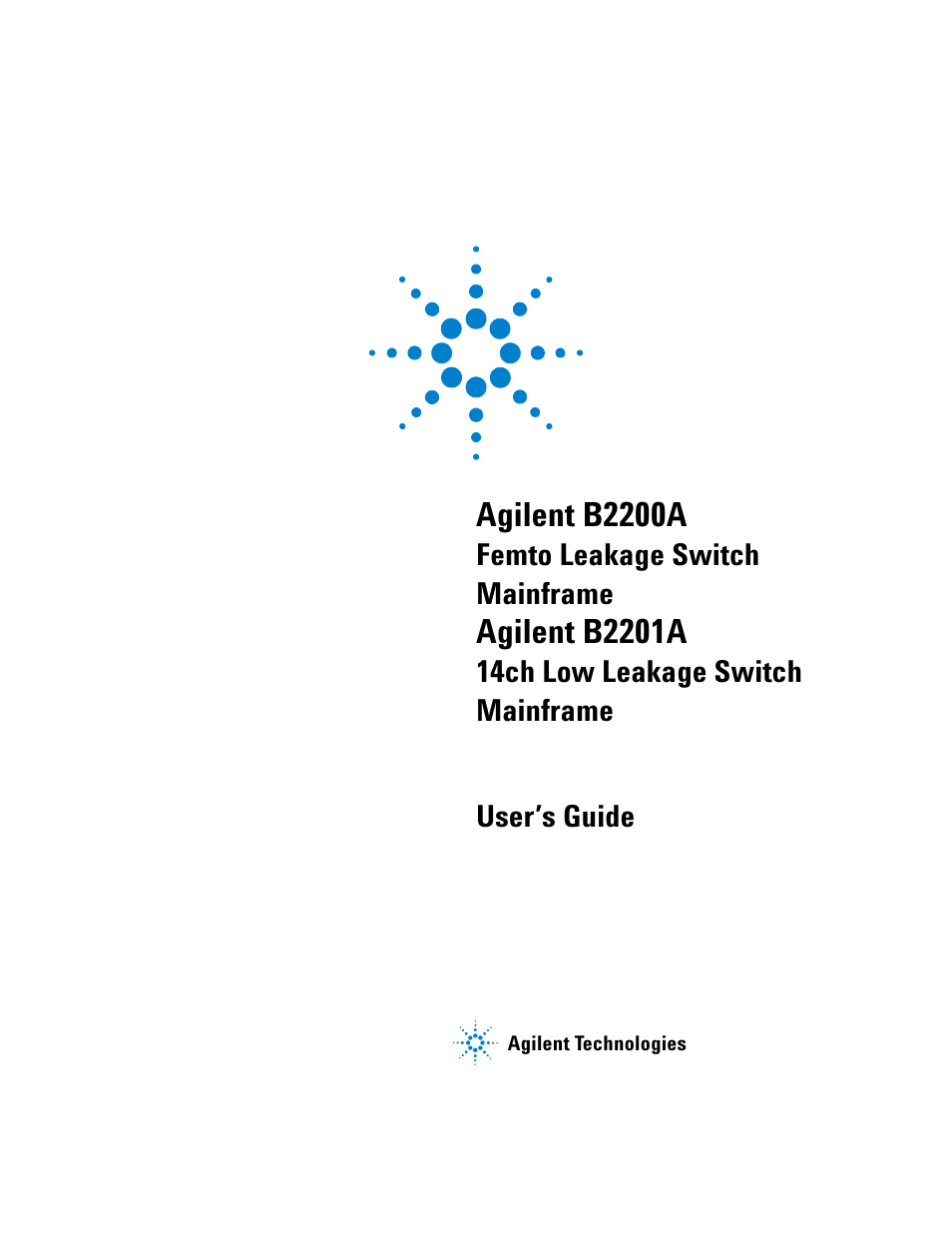 Agilent Technologies B2201A User Manual | 234 pages