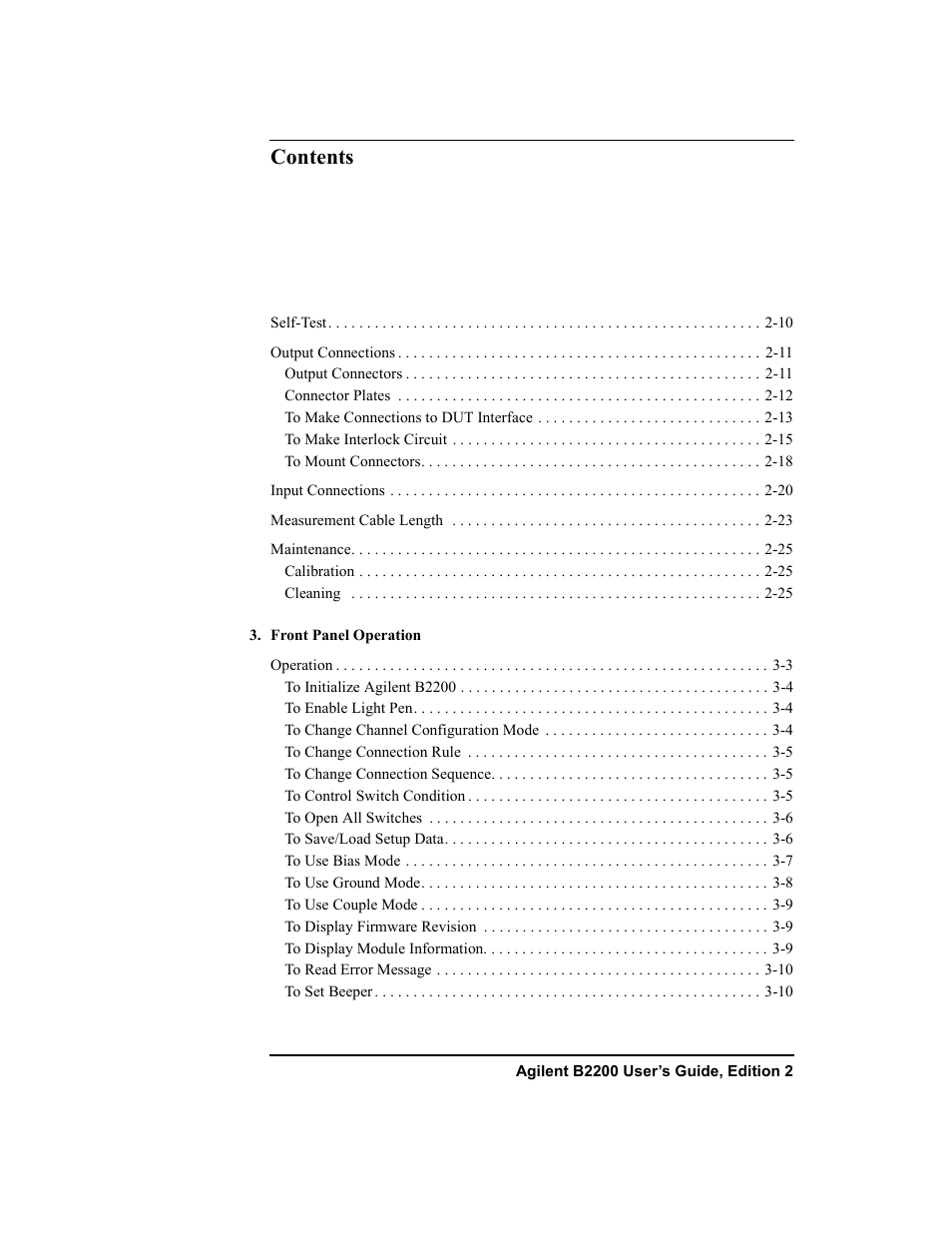 Agilent Technologies B2201A User Manual | Page 10 / 234