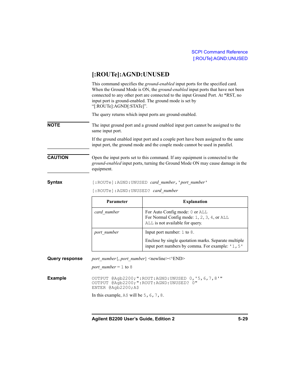 Route]:agnd:unused, Route]:agnd:unused -29, Route]:agnd:unused”. an | Agilent Technologies B2201A User Manual | Page 155 / 234