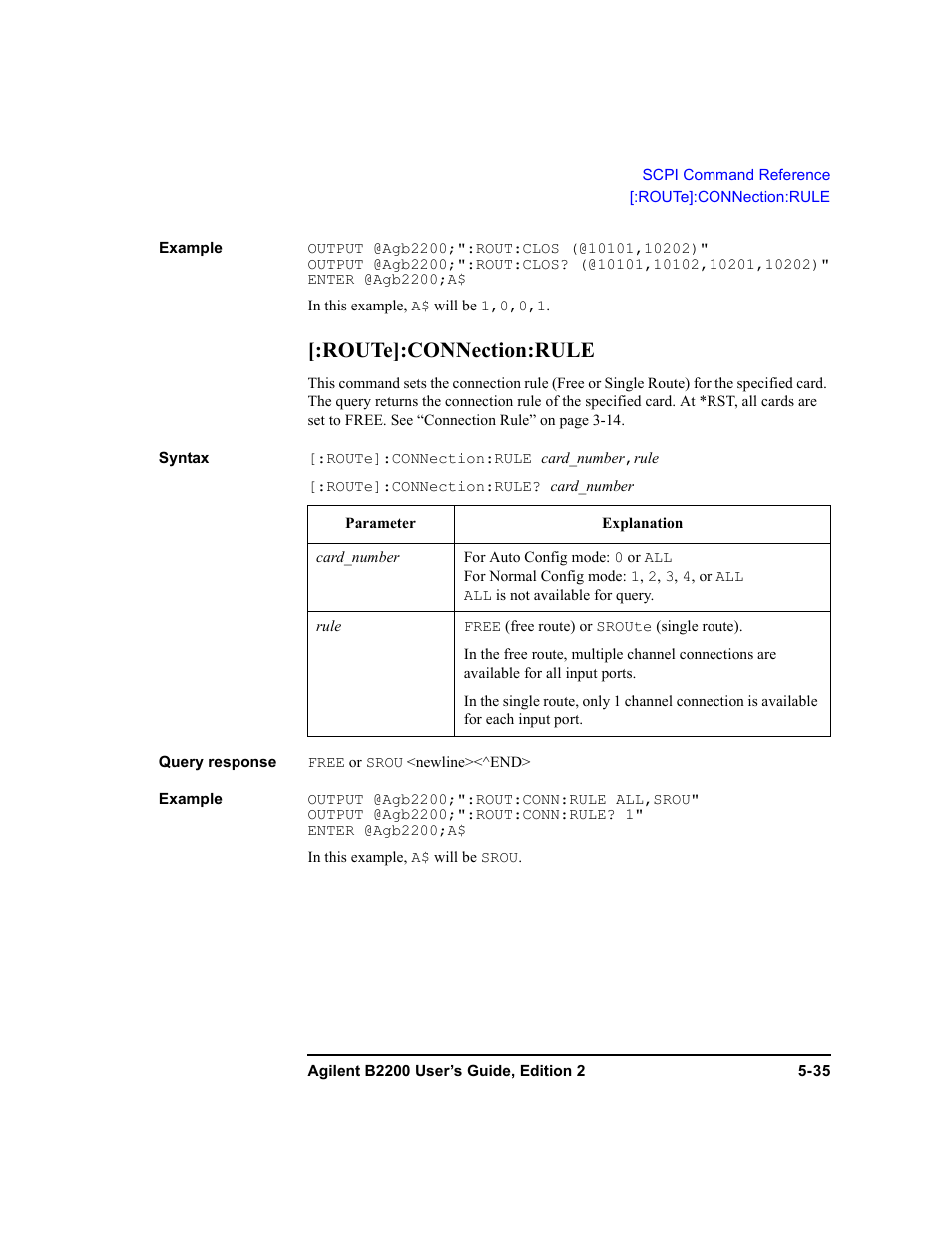 Route]:connection:rule, Route]:connection:rule -35 | Agilent Technologies B2201A User Manual | Page 161 / 234