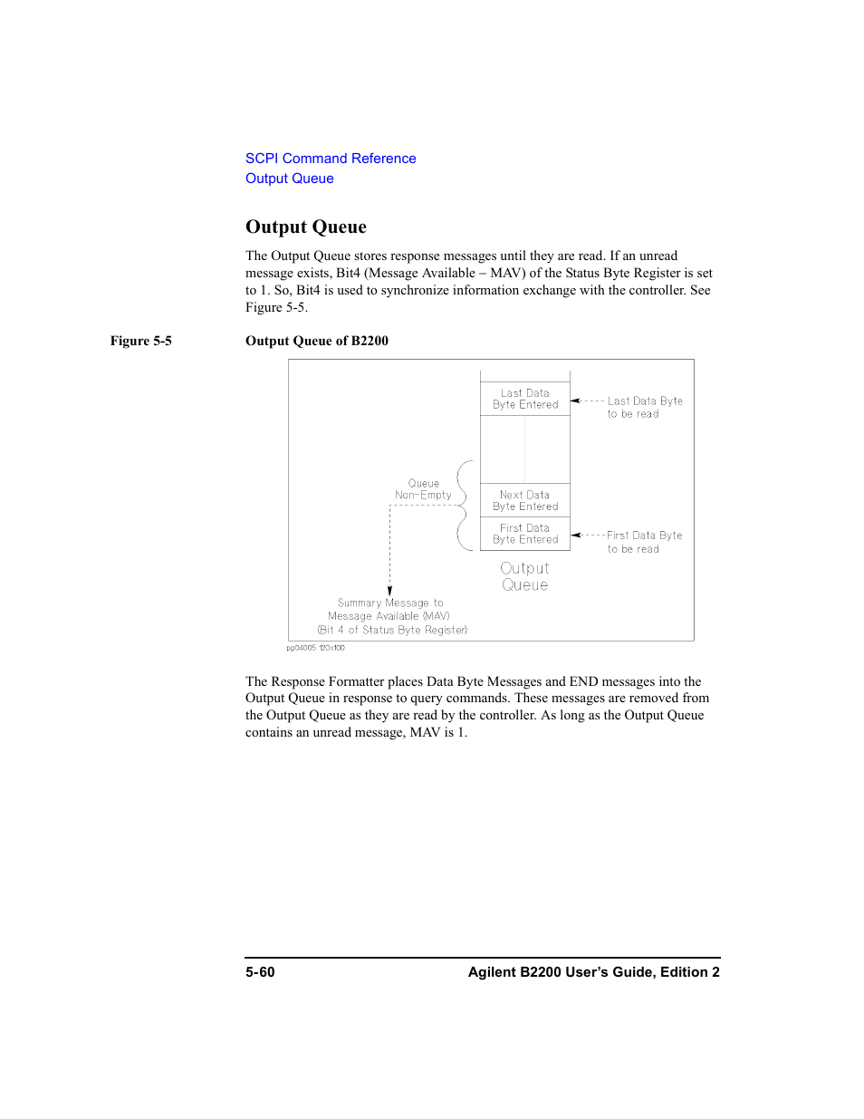 Output queue, Output queue -60 | Agilent Technologies B2201A User Manual | Page 186 / 234