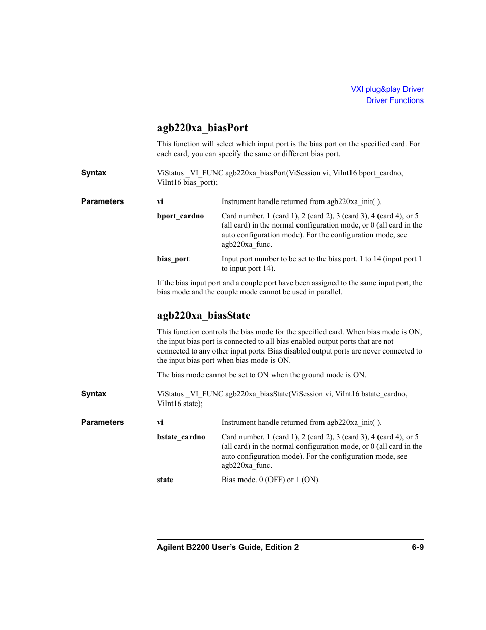 Agb220xa_biasport, Agb220xa_biasstate, Agb220xa_biasport -9 agb220xa_biasstate -9 | Agilent Technologies B2201A User Manual | Page 195 / 234
