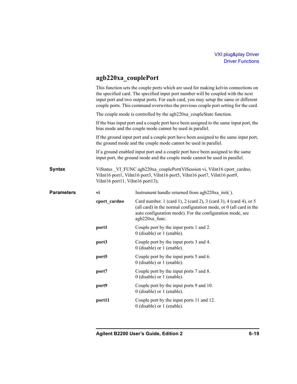 Agb220xa_coupleport, Agb220xa_coupleport -19 | Agilent Technologies B2201A User Manual | Page 205 / 234