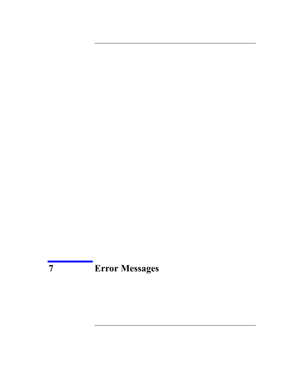 7 error messages, Error messages | Agilent Technologies B2201A User Manual | Page 221 / 234