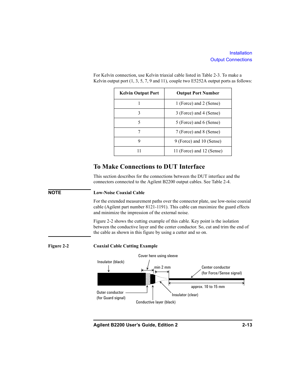 To make connections to dut interface, To make connections to dut interface -13 | Agilent Technologies B2201A User Manual | Page 47 / 234