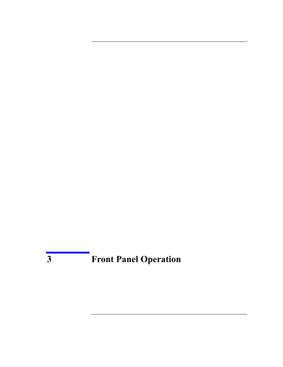 3 front panel operation, Front panel operation | Agilent Technologies B2201A User Manual | Page 61 / 234