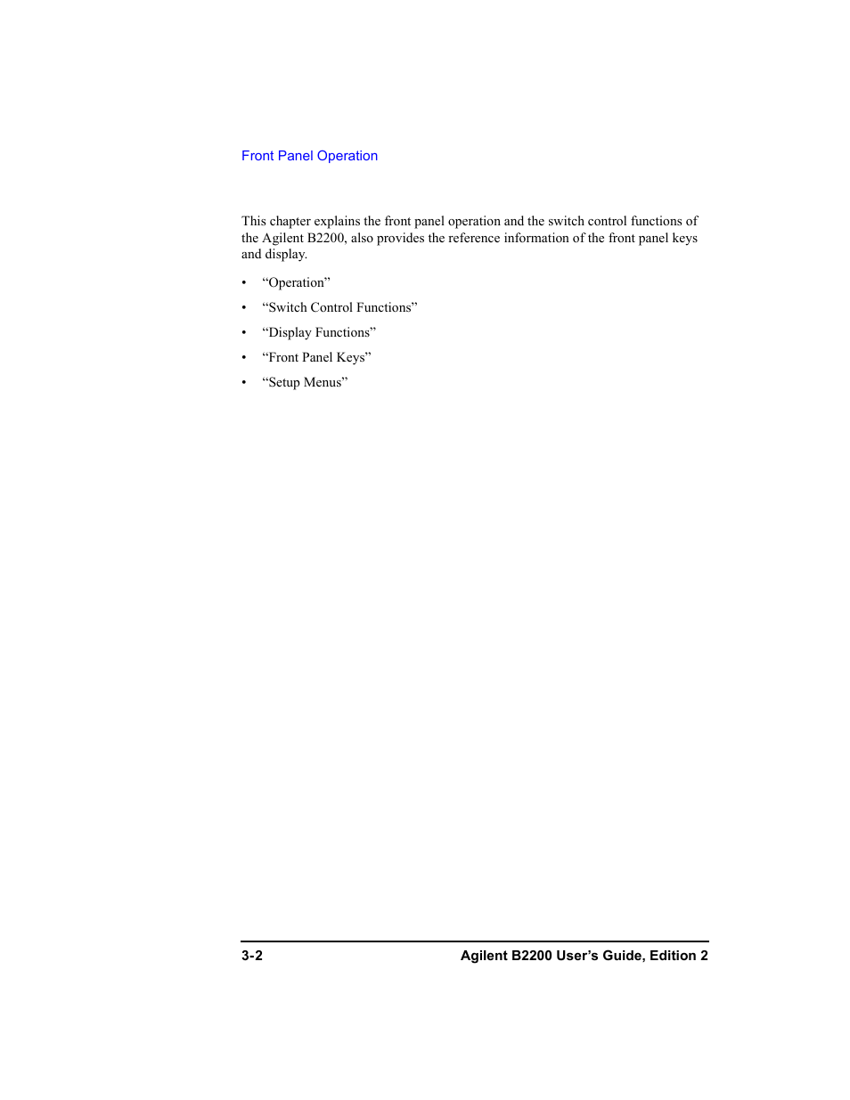 Agilent Technologies B2201A User Manual | Page 62 / 234