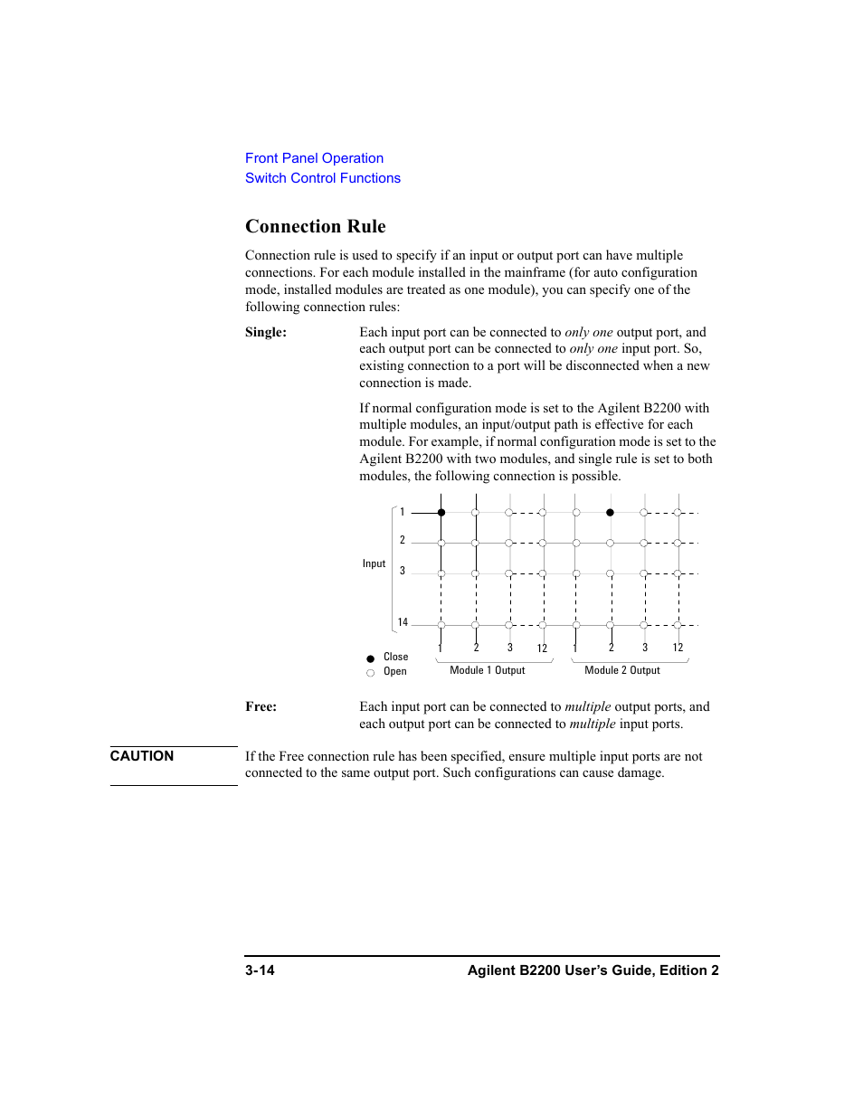 Connection rule, Connection rule -14 | Agilent Technologies B2201A User Manual | Page 74 / 234