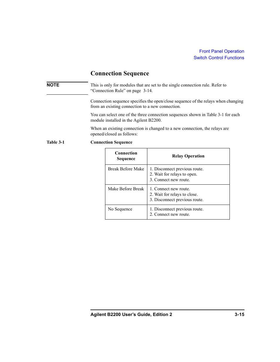 Connection sequence, Connection sequence -15 | Agilent Technologies B2201A User Manual | Page 75 / 234
