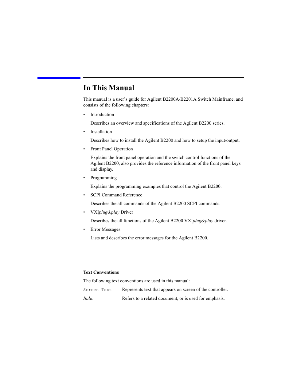 Agilent Technologies B2201A User Manual | Page 8 / 234