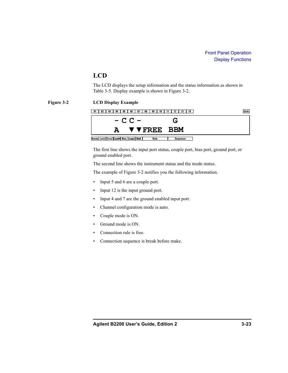 Lcd -23, Afree bbm c c g | Agilent Technologies B2201A User Manual | Page 83 / 234