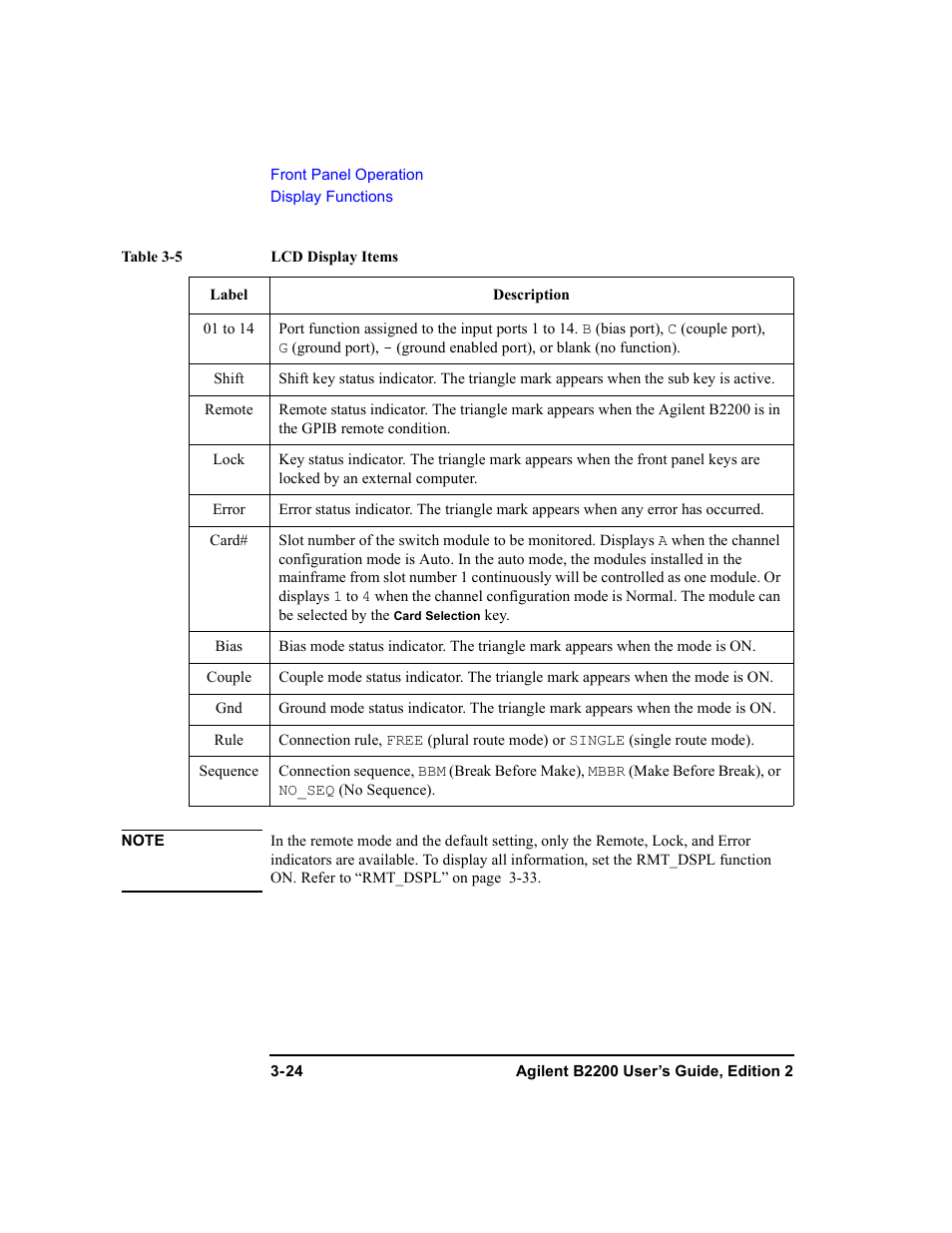 Agilent Technologies B2201A User Manual | Page 84 / 234