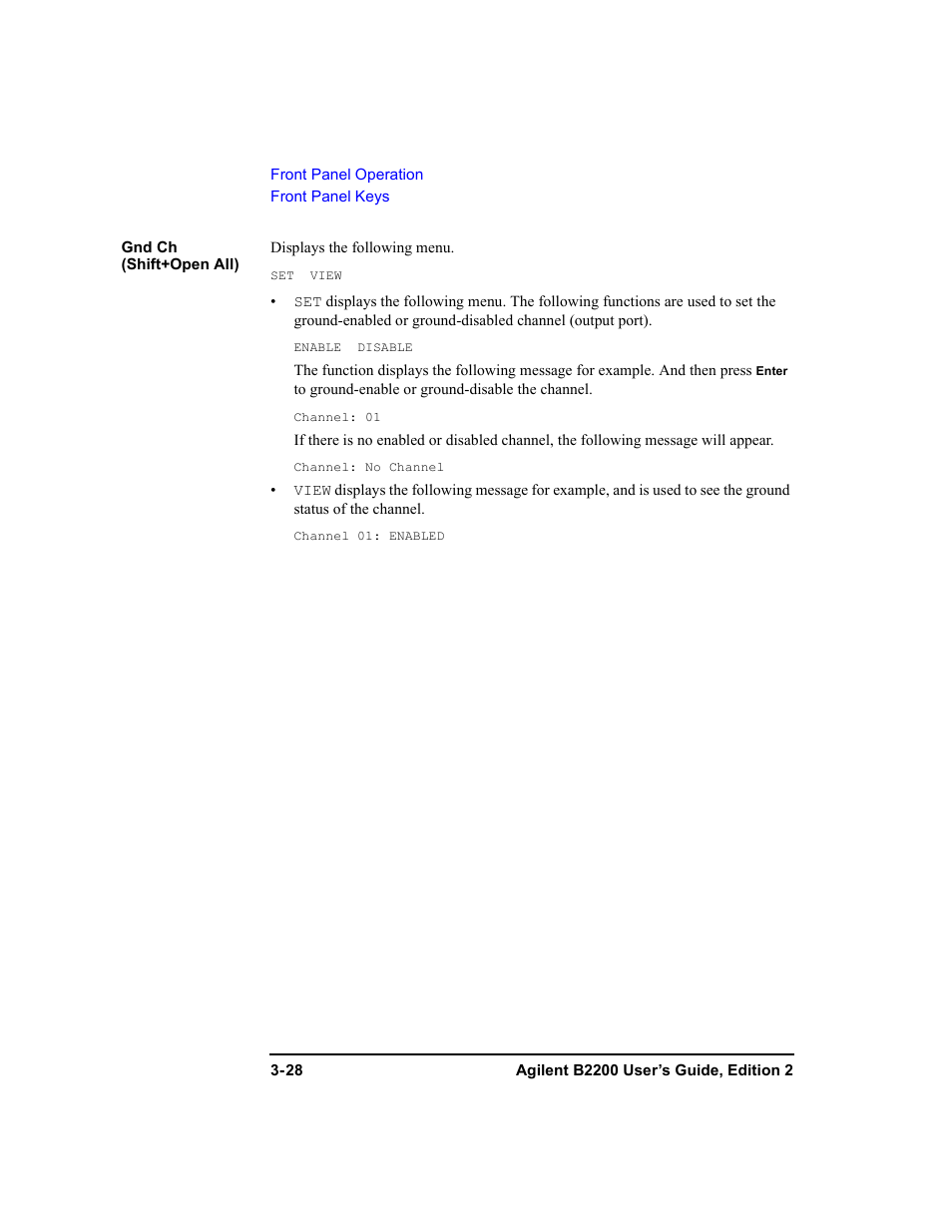 Agilent Technologies B2201A User Manual | Page 88 / 234