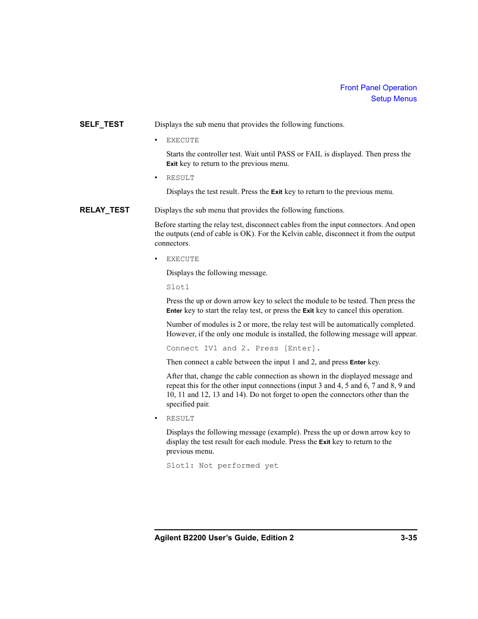 Agilent Technologies B2201A User Manual | Page 95 / 234