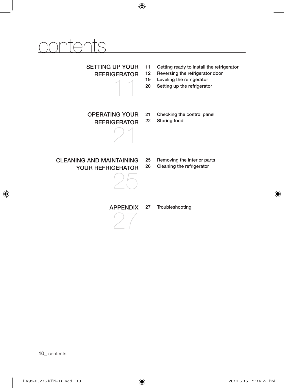 Samsung RL23THCTS User Manual | Page 10 / 144