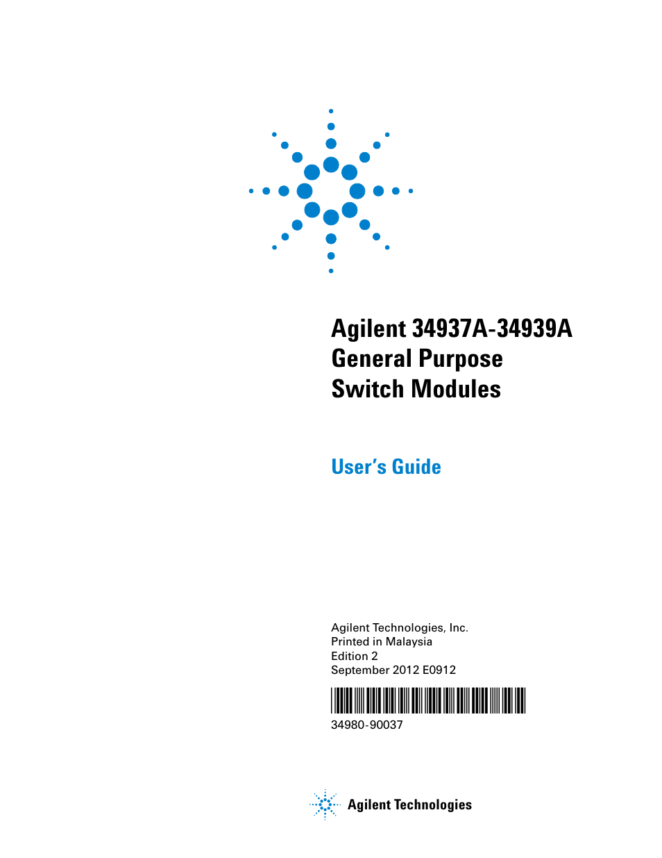 Agilent Technologies 34939A User Manual | 24 pages