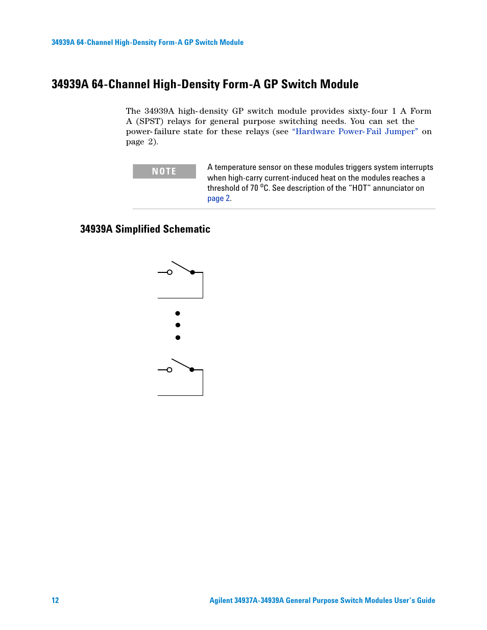 34939a simplified schematic | Agilent Technologies 34939A User Manual | Page 18 / 24