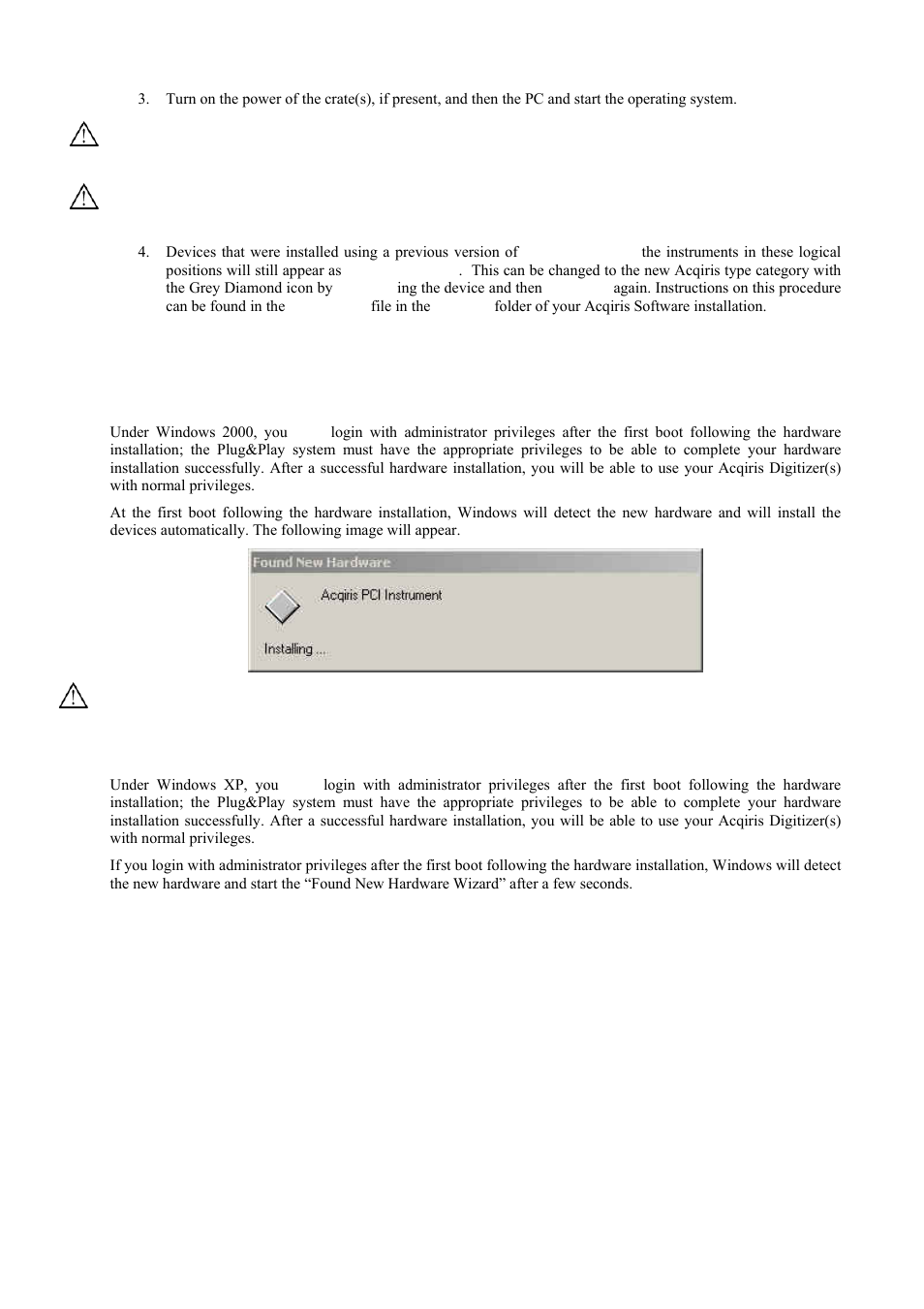 After restarting, Windows 2000, Windows xp | Agilent Technologies DP211 User Manual | Page 24 / 66