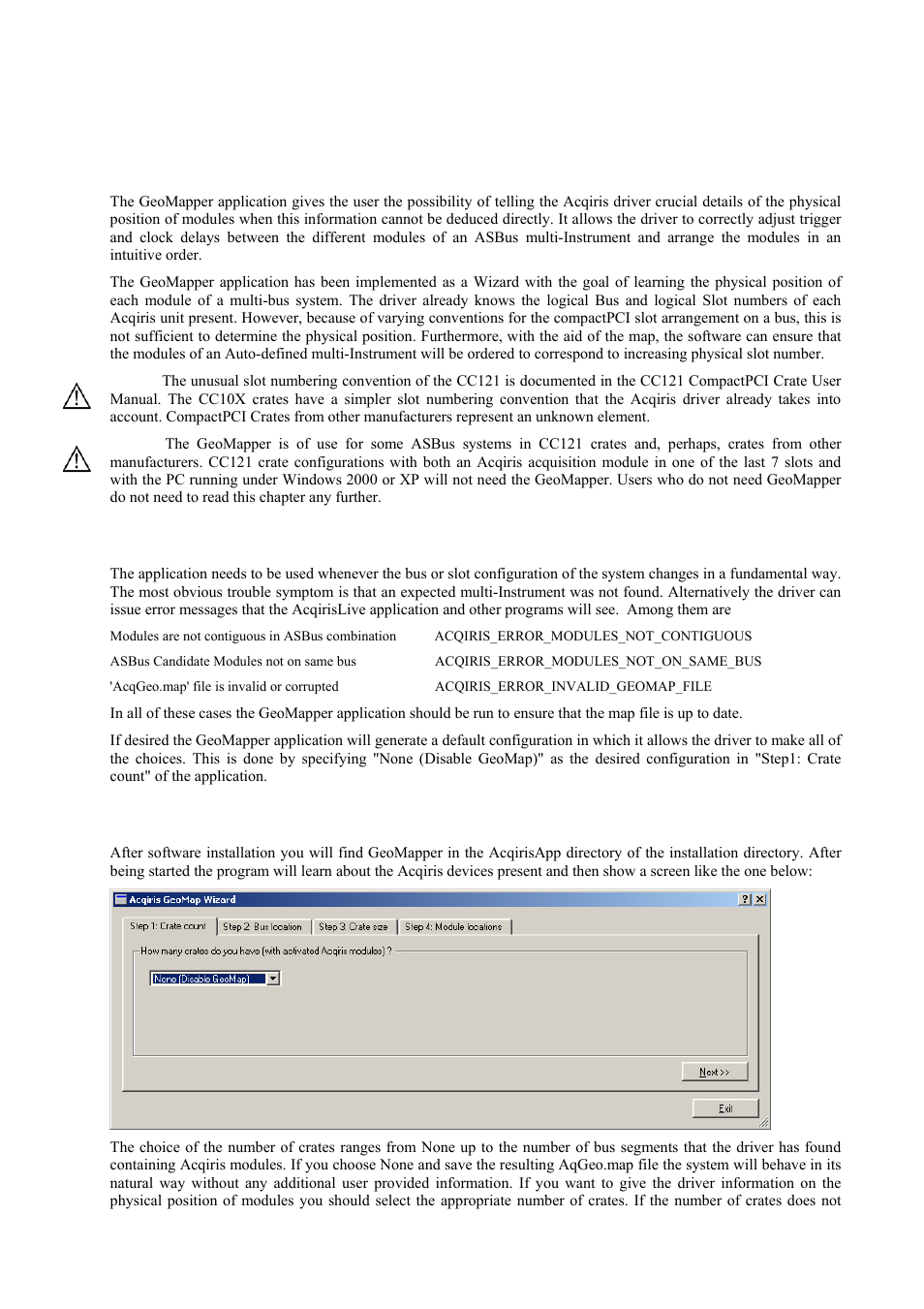 Running the geomapper application, Who needs a geographical map of modules, When should the geomapper application be used | How to run geomapper, Ter 5 | Agilent Technologies DP211 User Manual | Page 54 / 66