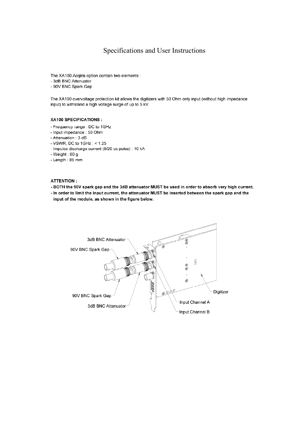 Appendix d: xa100 bnc input overvoltage protection | Agilent Technologies DP211 User Manual | Page 60 / 66