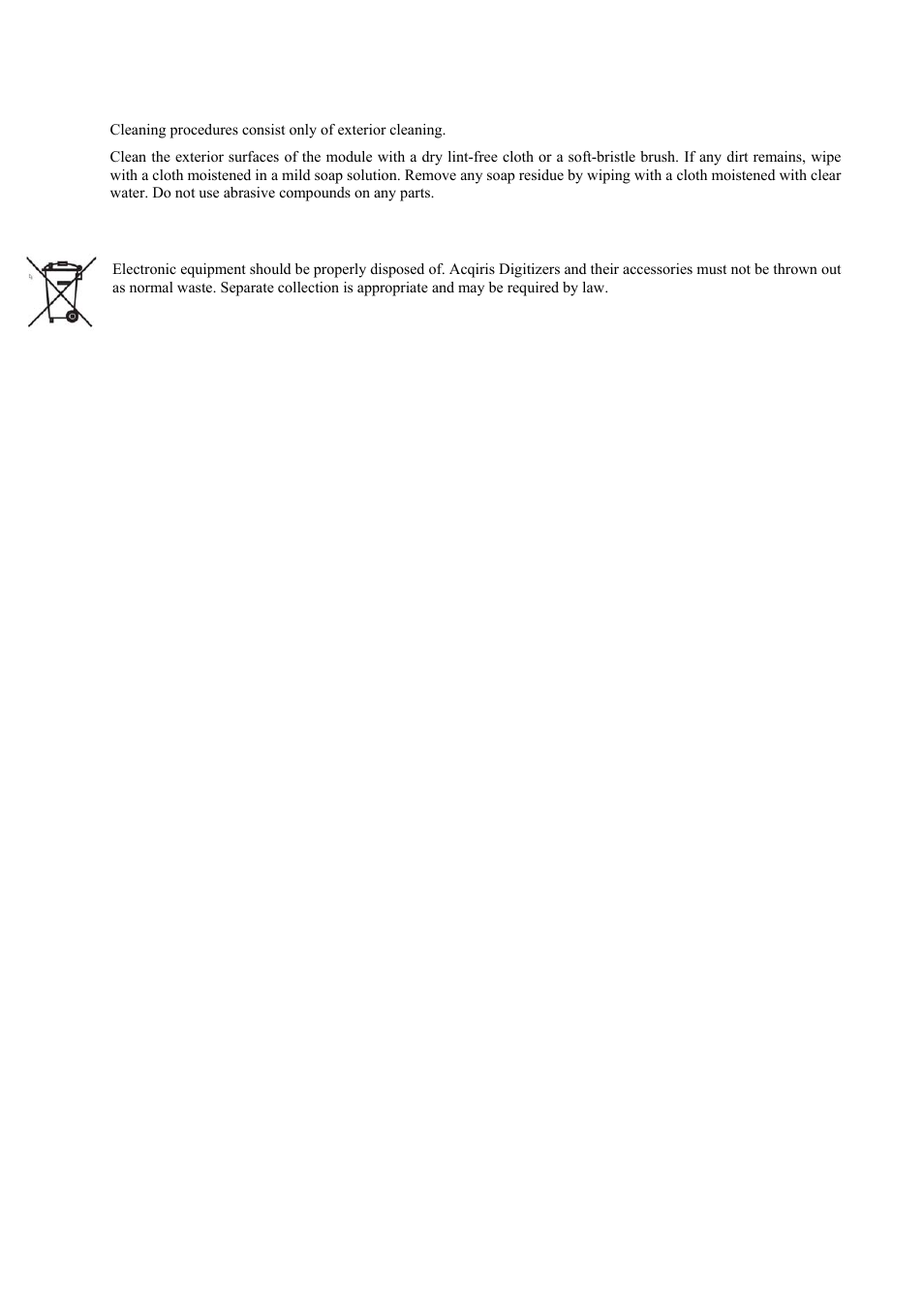 Cleaning, Disposal and recycling | Agilent Technologies DP211 User Manual | Page 9 / 66