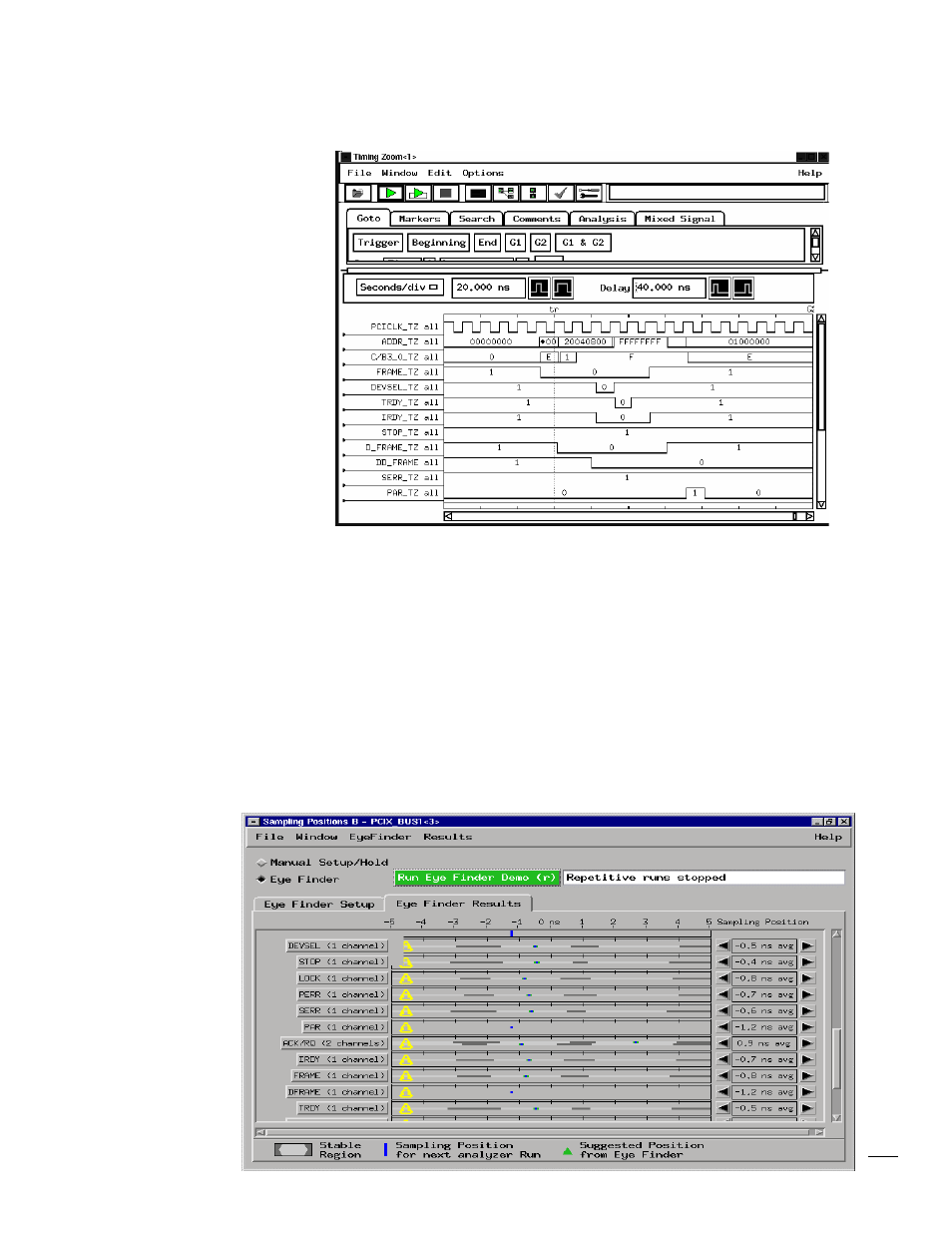 The waveform display use of eyefinder/eyescan | Agilent Technologies FS2010 User Manual | Page 27 / 36