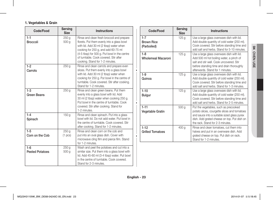 Samsung MG23H3115NW User Manual | Page 23 / 42