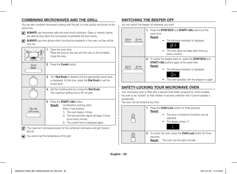 Samsung MG23H3115NW User Manual | Page 30 / 42