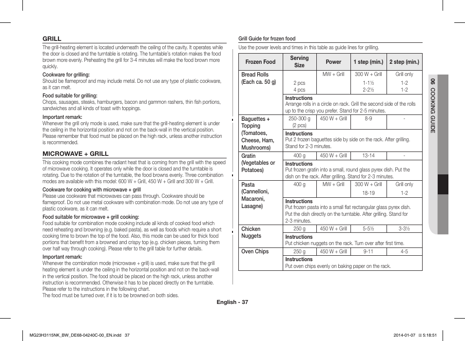 Samsung MG23H3115NW User Manual | Page 37 / 42