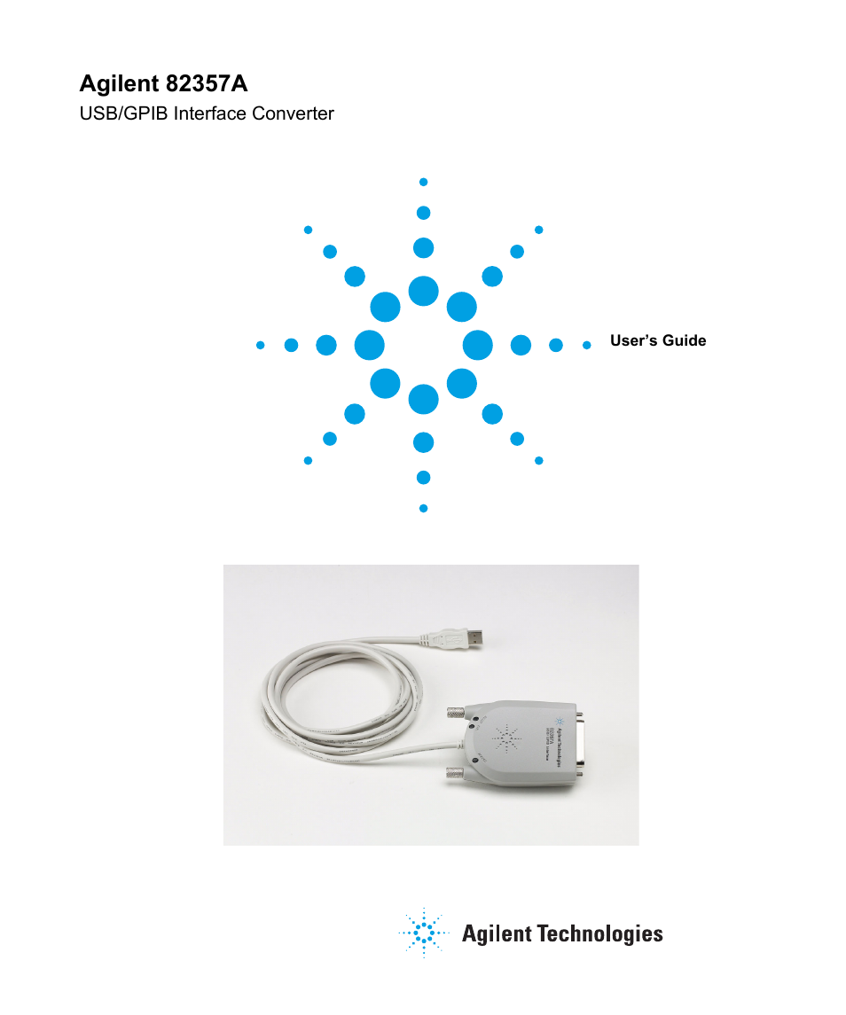 Agilent Technologies USB/GPIB Interface Converter 82357A User Manual | 70 pages